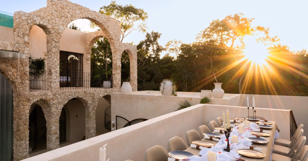 rooftop of casa arka in tulum