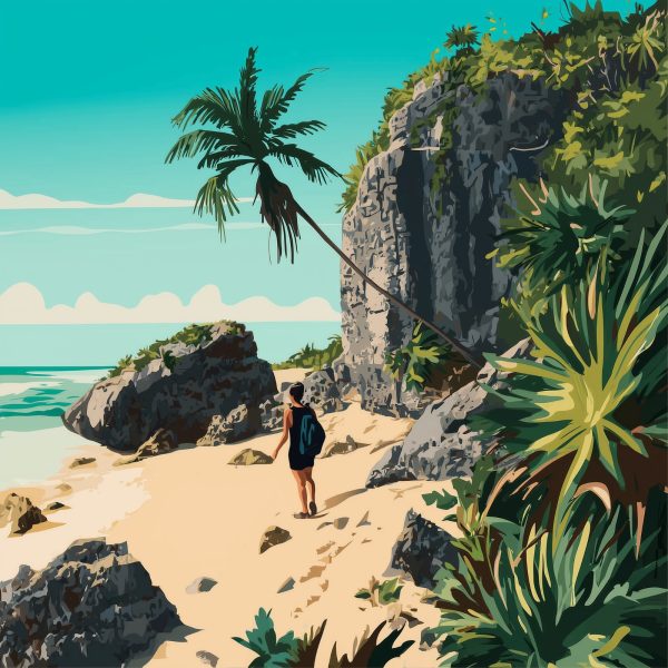 Walking in Tulum