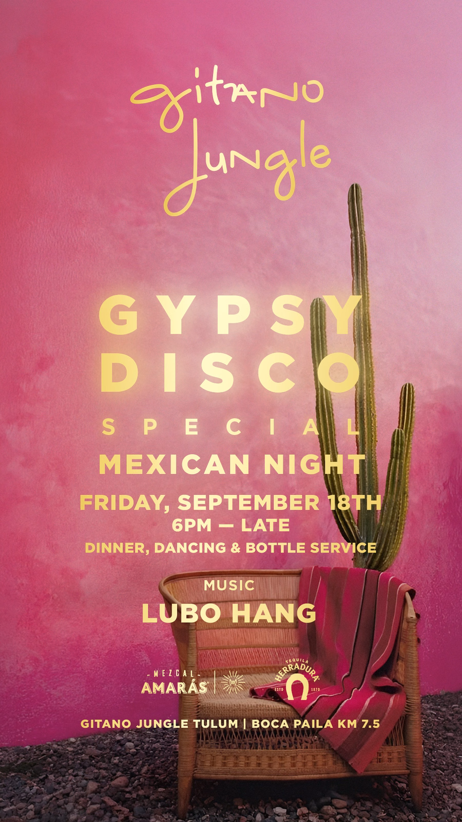 Gypsy Disco Mexican Night at Gitano Jungle Tulum, Friday 18 September 2026