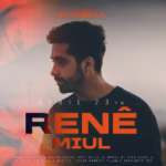 A man with dark hair and a beard faces left against a soft, dreamy background. Text reads Vagalume Sessions, April 23th, Renê Miul, with small text about music and Vagalume Tulum at the bottom.