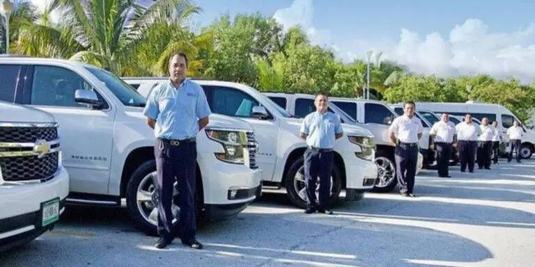 Some of the cars and drivers available for luxury transportation from cancun to tulum