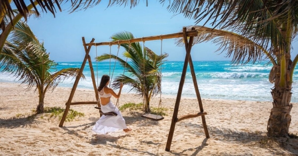 Beautiful day in Tulum durting the best time to visit for perfect weather